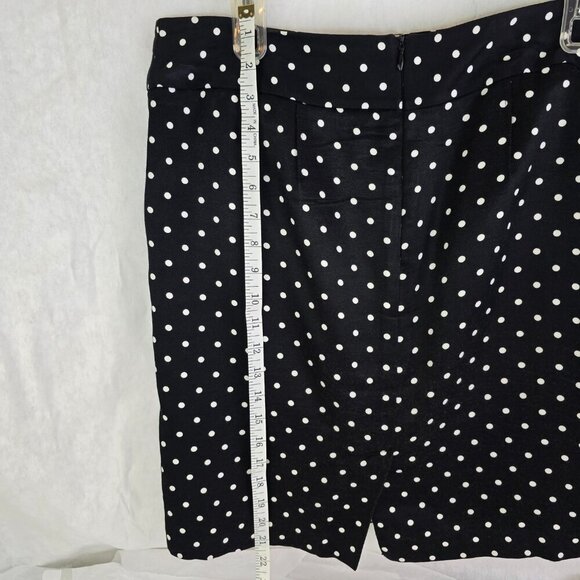 Classic Black & White Polka Dot High Waist Skirt lined With Pockets EUC - Picture 5 of 9